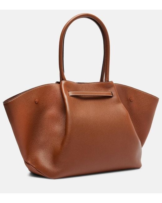 DeMellier London Brown New York Leather Tote Bag