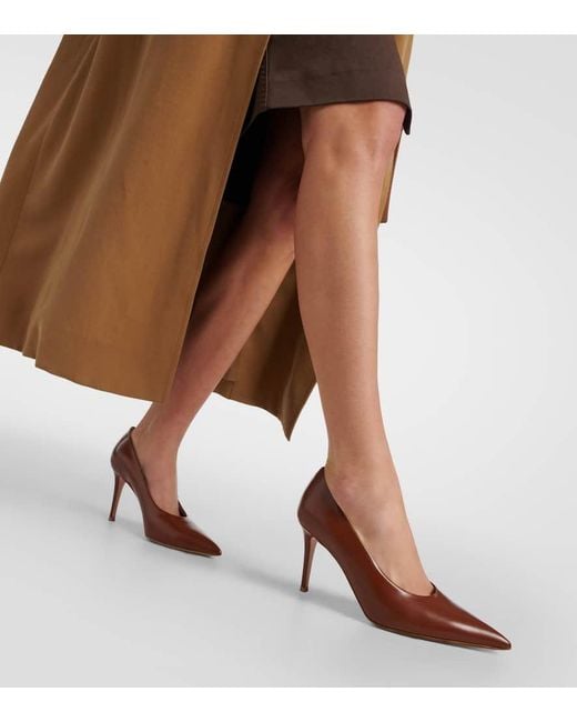 Gianvito Rossi Brown Gianvito 85 Leather Pumps