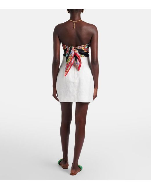 Dolce & Gabbana White Carretto Miniskirt