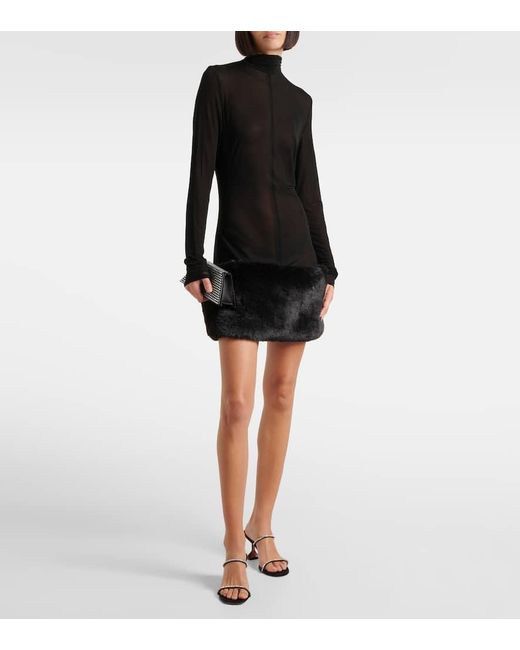 AMINA MUADDI Pink Gilda 70 Embellished Satin Mules