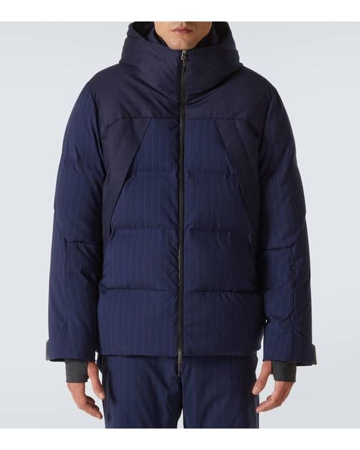 Sease Blue Nordend Wool-Blend Down Ski Jacket for men