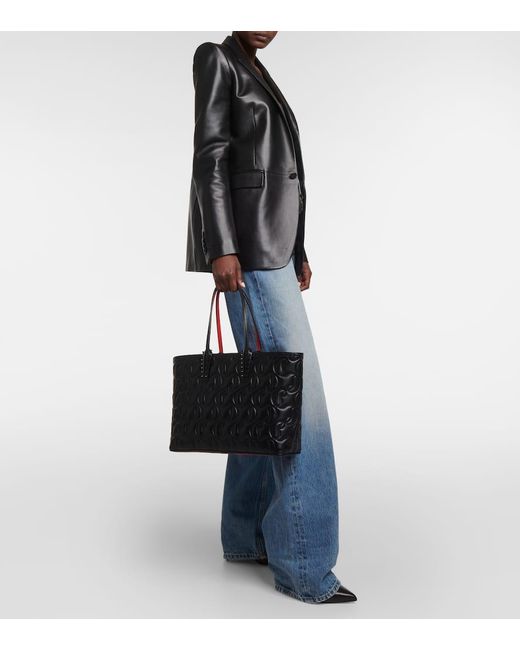 Christian Louboutin Cabata Small Black Leather Tote Bag