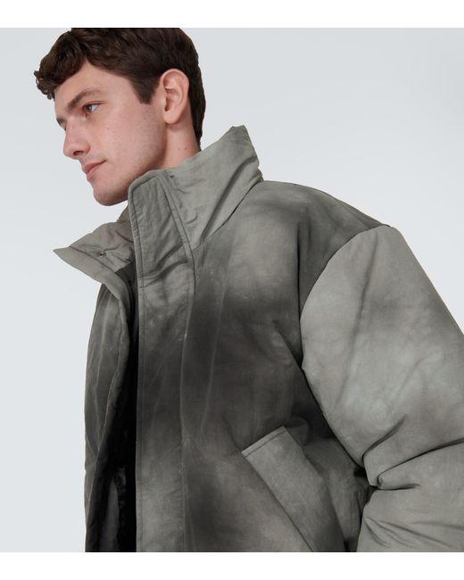 Acne Studios Tie-dye Puffer Jacket in Gray for Men | Lyst