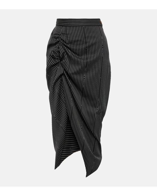 Falda midi de lana y algodon Vivienne Westwood de color Black