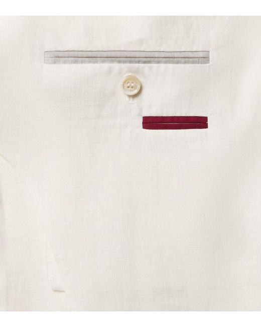 Brunello Cucinelli Natural Linen Blazer for men
