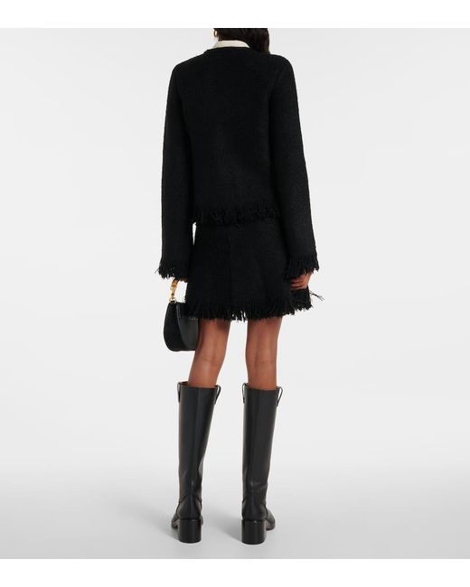 Giacca in tweed di misto lana di Chloé in Black
