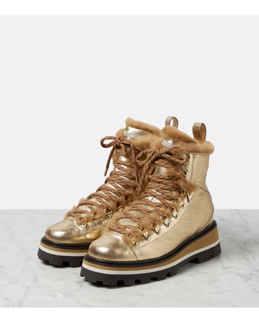Jimmy Choo Natural Chike Leather Boots