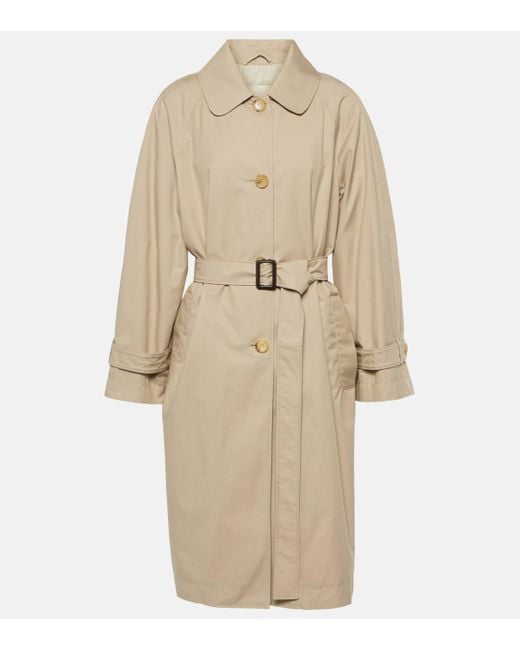 Max Mara Natural The Cube Cotton-blend Twill Trench Coat