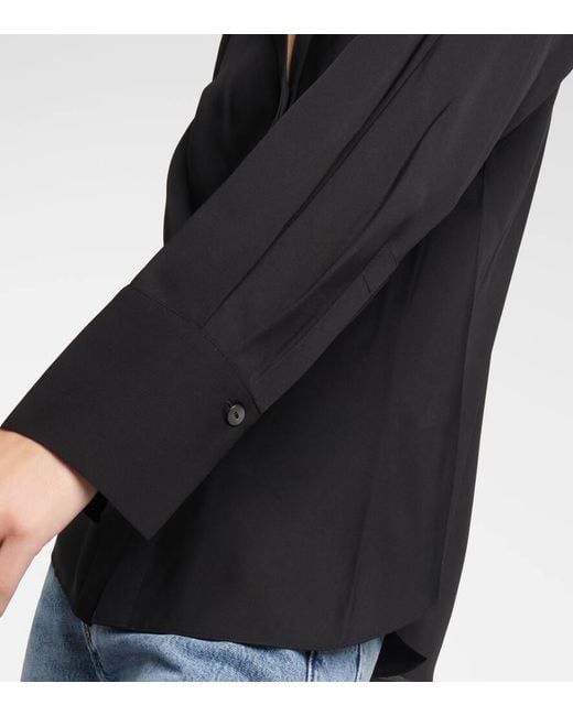 Vince Black Bluse Aus Seiden-Georgette