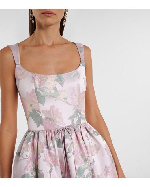 Markarian Pink Bustier-Kleid Apple Aus Brokat