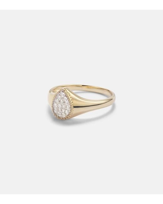 Yvonne Léon White Chevaliere Baby Set Of 2 9Kt Rings With Diamonds