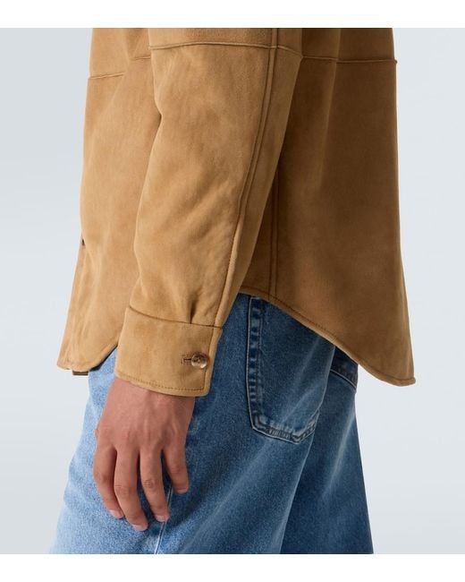 Chaqueta Bento De Ante Con Borrego The Row de hombre de color Brown