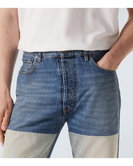 Maison Margiela Blue Distressed Straight Jeans for men