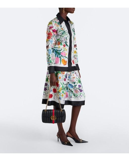Gucci Multicolor Flora Silk Twill Shirt
