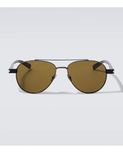 Saint Laurent Brown Sl 843 Aviator Sunglasses for men