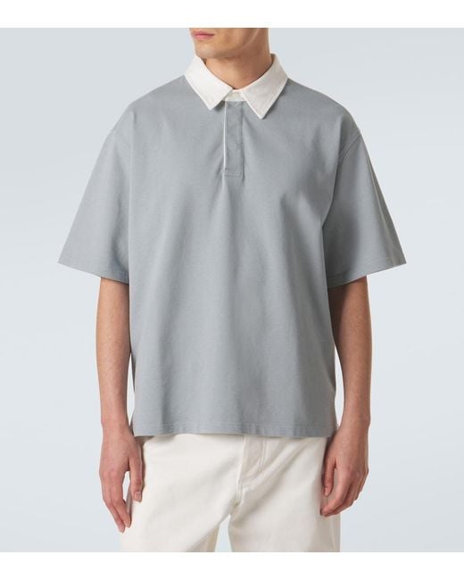 FRAME Gray Cotton Polo Shirt for men