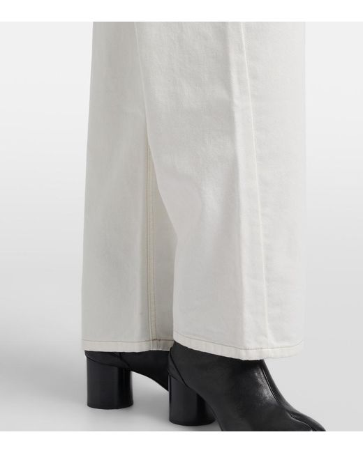 Maison Margiela White High-Rise Straight Leg Jeans