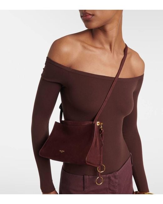 Bolso Al Hombro Le Click Small De Piel Alaïa de color Purple