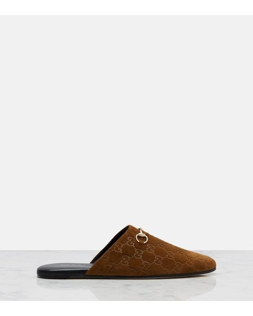 Gucci Brown Mule With Horsebit, Size 11 Us, Suede