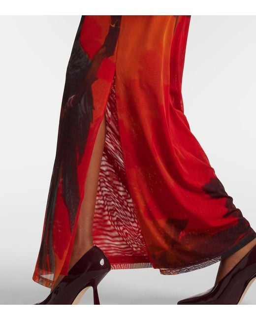 Sir Red Libertine Printed Cutout Maxi Dress