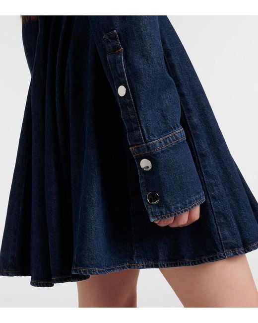 Sportmax Blue Aereo Denim Minidress