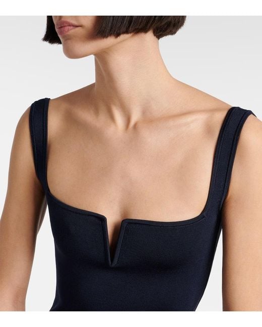 Galvan Blue Freya Maxi Dress