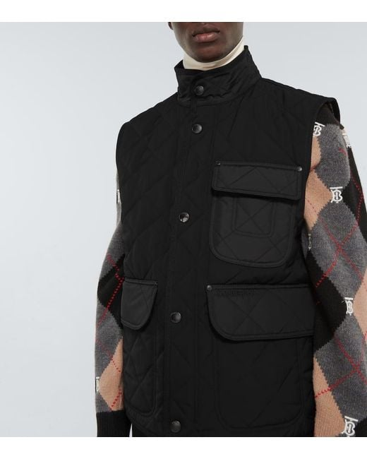 Veste Sans Manches Burberry pour homme en coloris Black