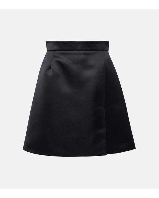 Nina Ricci Black Duchess Satin Miniskirt
