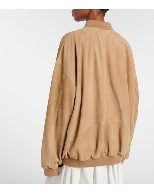 Prada Natural Suede Bomber Jacket