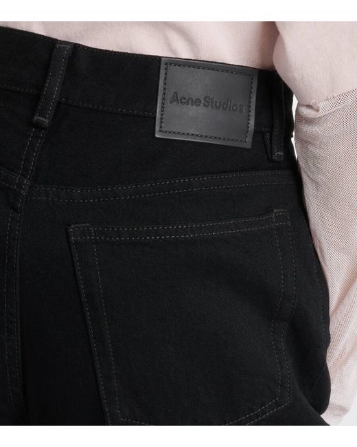 Acne Black 2021F Mid-Rise Straight Jeans
