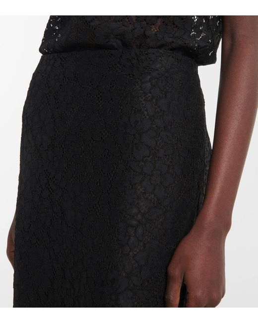 Proenza Schouler Black Maxirock Jasmine Aus Spitze