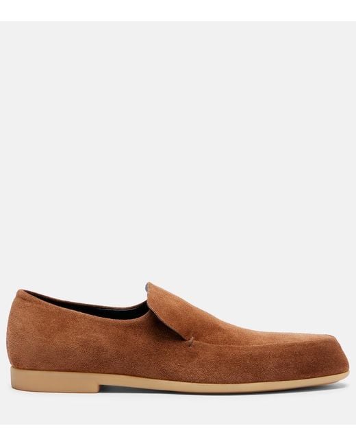 Jil Sander Brown Suede Loafers