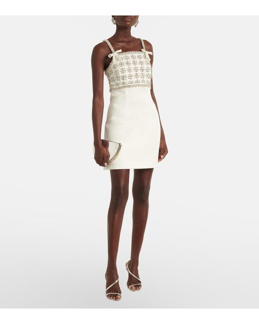 Rebecca Vallance White Lia Embellished Minidress