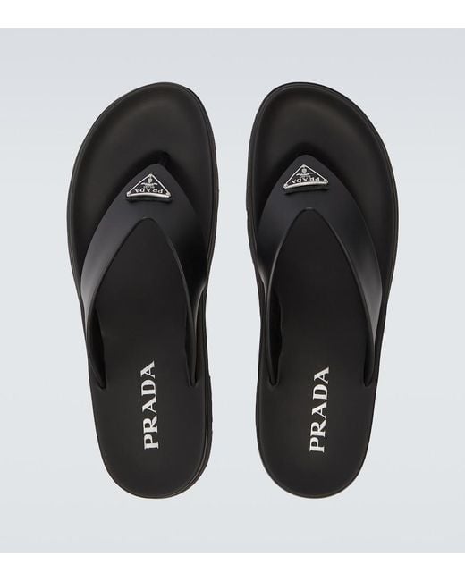 Prada Brown Thong Sandals for men