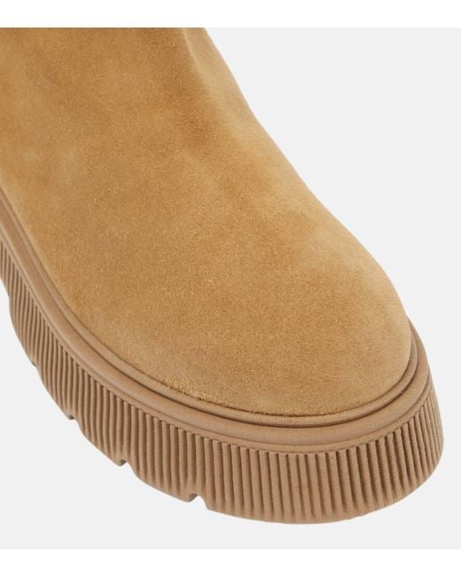 Bogner Brown Turin Suede And Shearling Ankle Boots