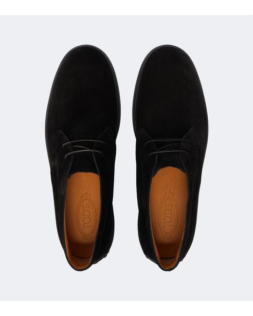 Stivaletti Stringati di Tod's in Black da Uomo