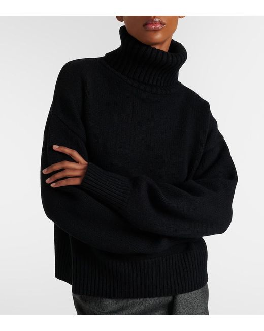 Extreme Cashmere Black N°434 Cashmere Turtleneck Sweater