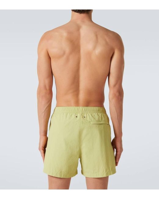 CDLP Green Poplin Swim Trunks for men