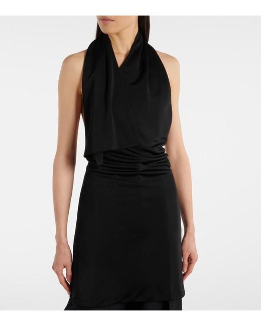 Khaite Black Loza Draped Top
