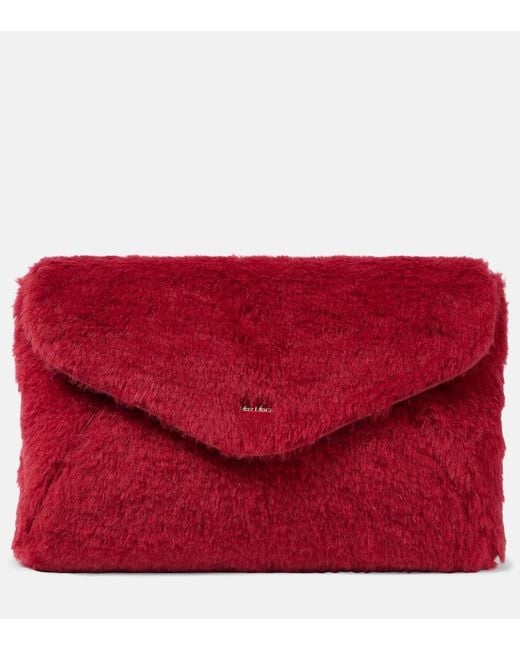 Max Mara Red Teddy Clutch