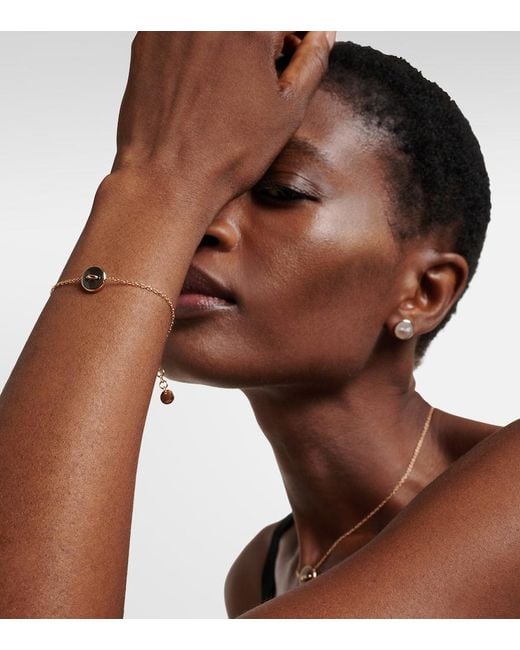 Bracelet Pom Pom Dot En Rhodium Plaque Or Rose 18, Nacre Et Diamants Pomellato en coloris Metallic