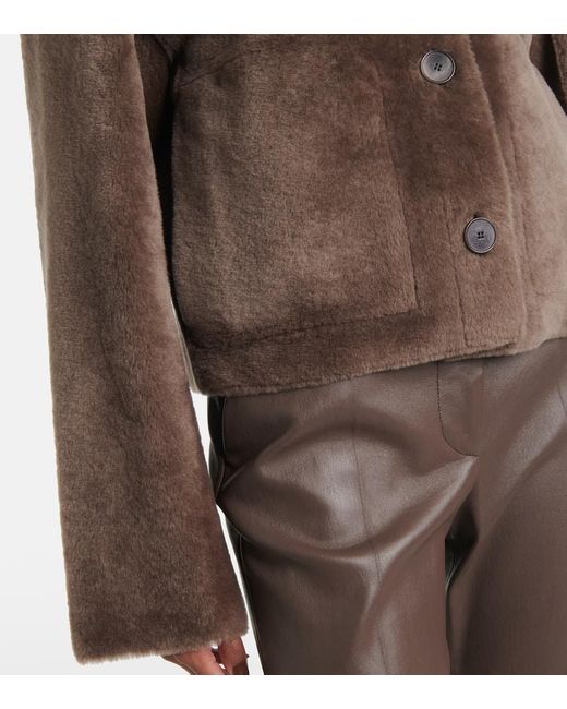 Joseph Brown Reversible Shearling And Leather Jacket
