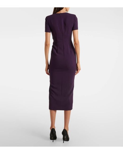 Roland Mouret Purple Midikleid Aus Cady