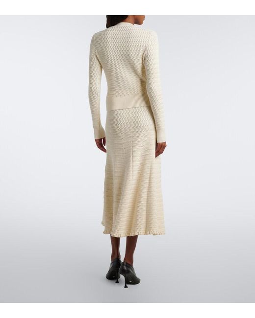 Proenza Schouler Natural Label Magnolia Knitted Midi Skirt