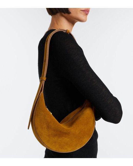 Joseph White Bean Suede Shoulder Bag