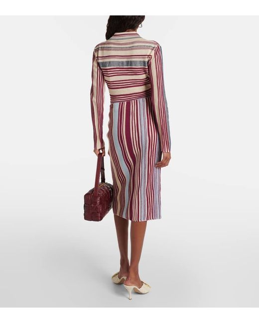 Gonna Midi di Bottega Veneta in Red