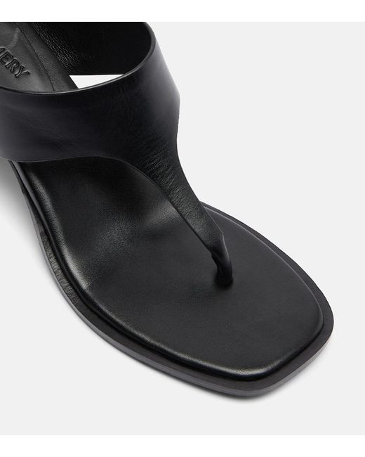 A.Emery Black Fairlie Leather Thong Sandals