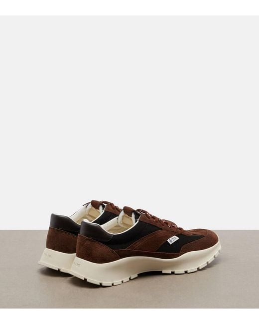 Prada Brown Suede Sneakers