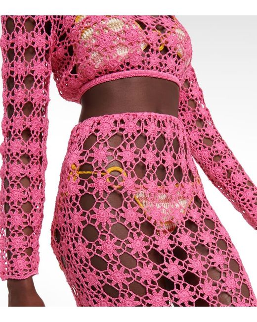 Gonna Lunga Rosette di Anna Kosturova in Pink