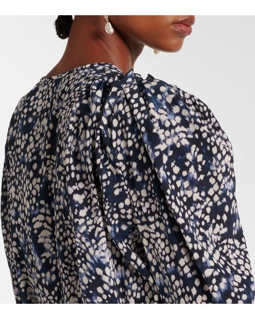 Isabel Marant Blue Bluse Zarga Aus Einem Seidengemisch